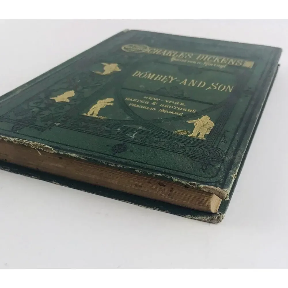 DOMBEY AND SON Charles Dickens Household Edition 1876 Hard B Antique Illustrated